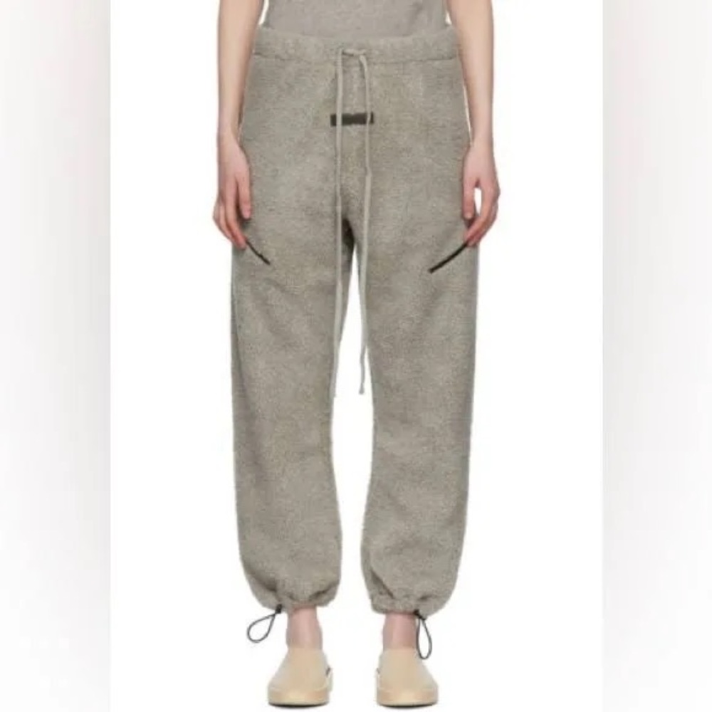 Essentials Gray Sherpa Joggers